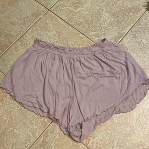 Brandy Melville John Galt 90% cotton flowy purple shorts
